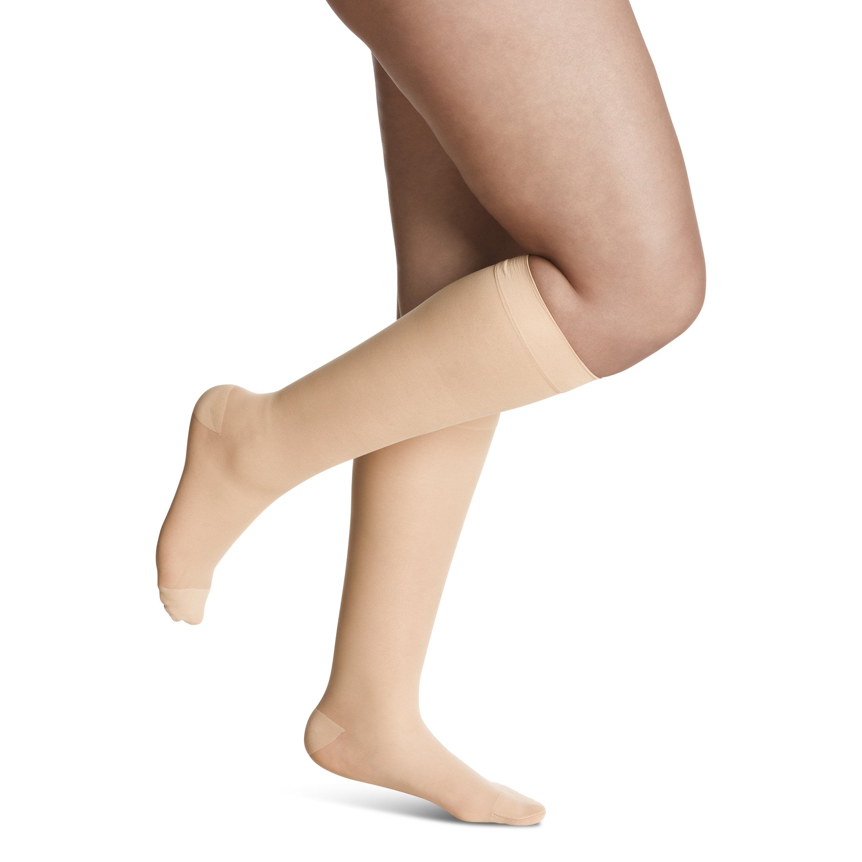 Sigvaris Sheer Women's Knee High 15-20 mmHg Compression Socks – Warm Sand