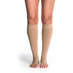 Sigvaris Soft Opaque Knee High 20-30 mmHg Compression Socks Open Toe – Chai
