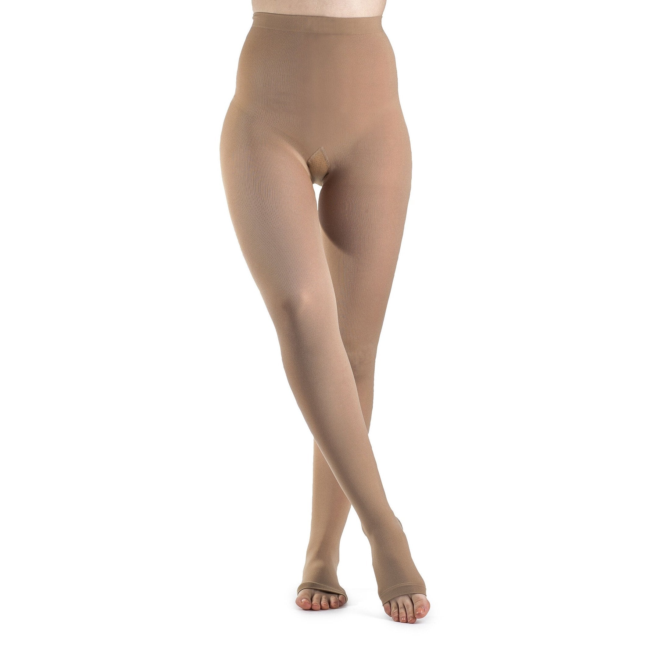 Sigvaris Soft Opaque Pantyhose 20-30 mmHg Open Toe – Chai