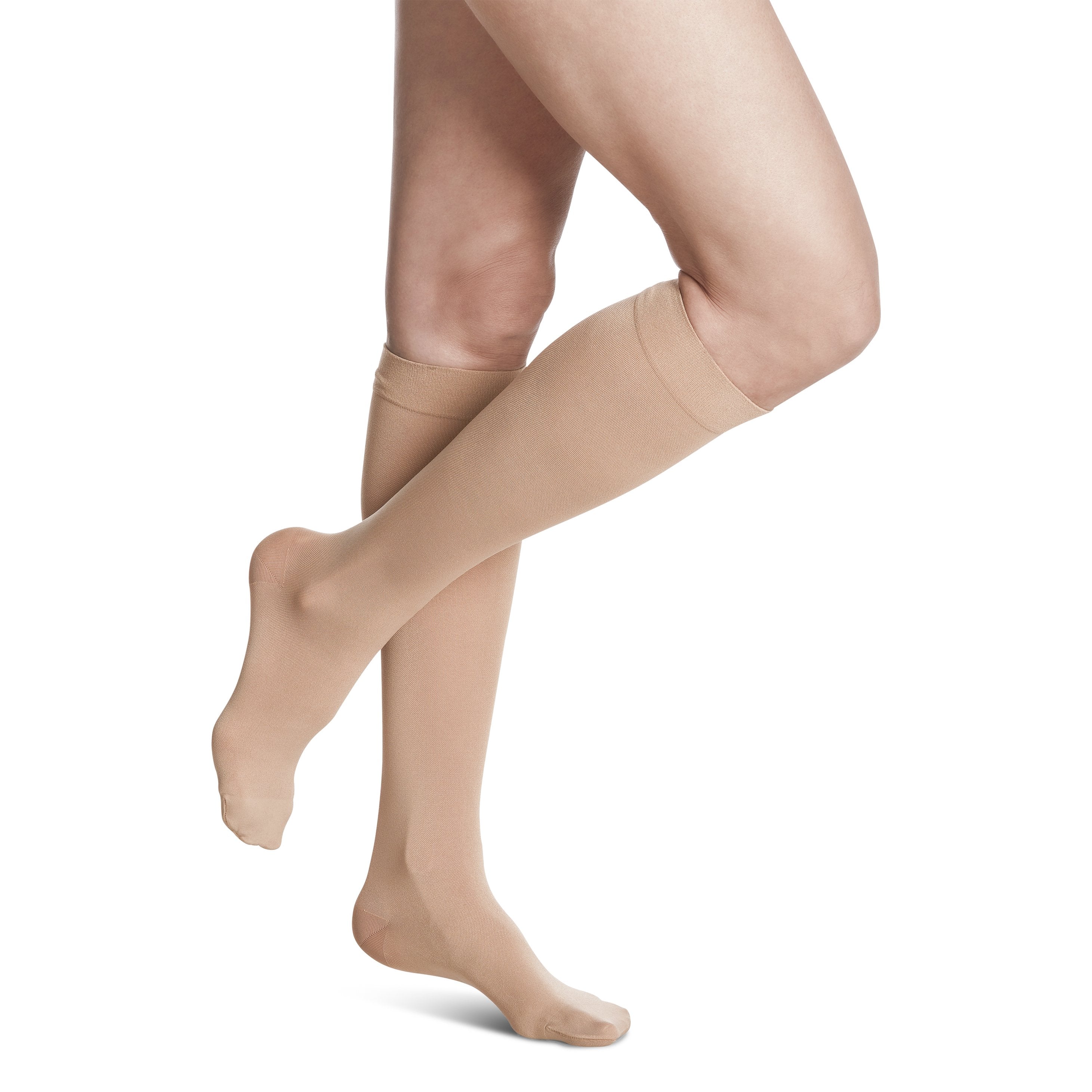 Sigvaris Soft Opaque Women's Knee High 30-40 mmHg Compression Socks – Chai