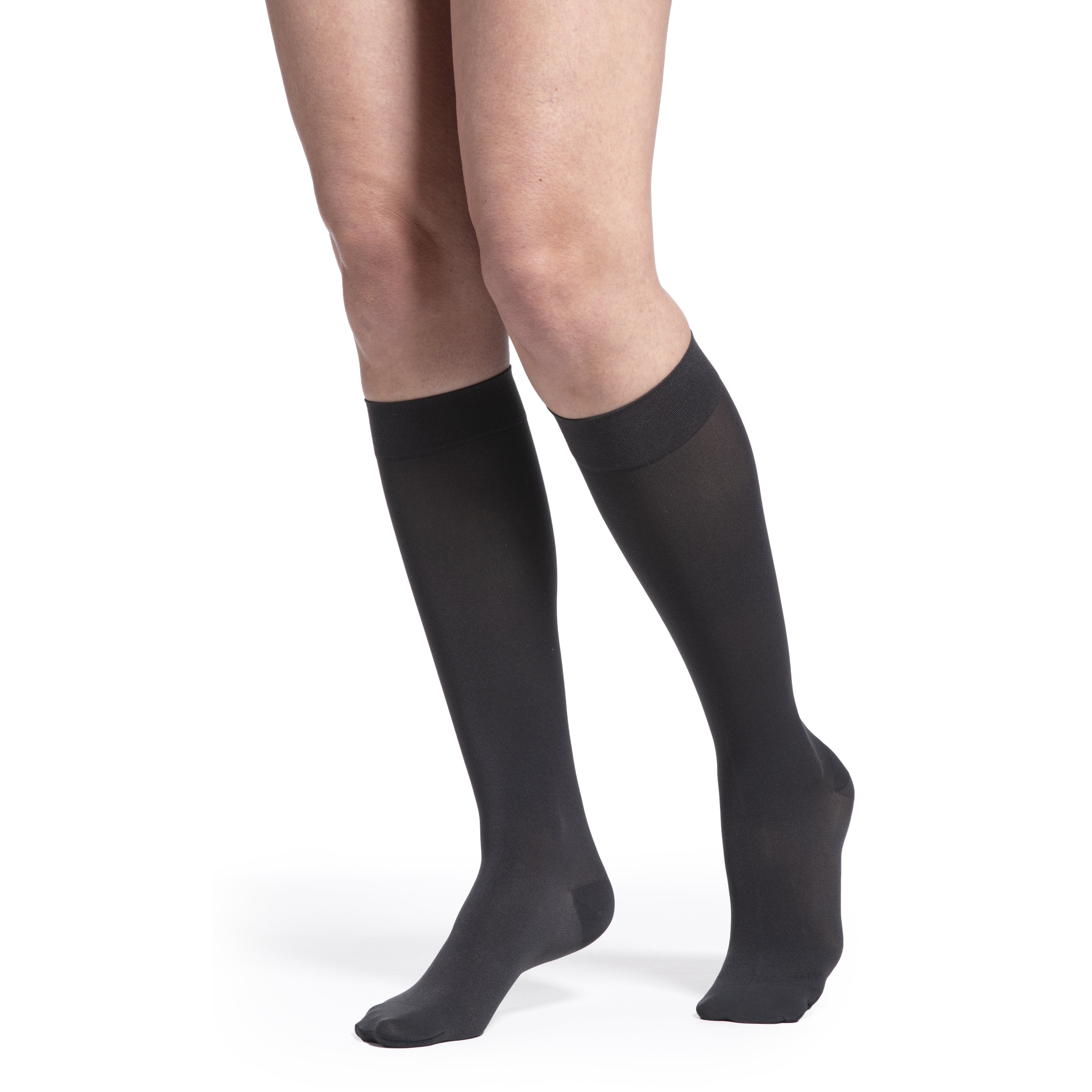 Sigvaris Soft Opaque Women's Knee High 15-20 mmHg Compression Socks – Graphite