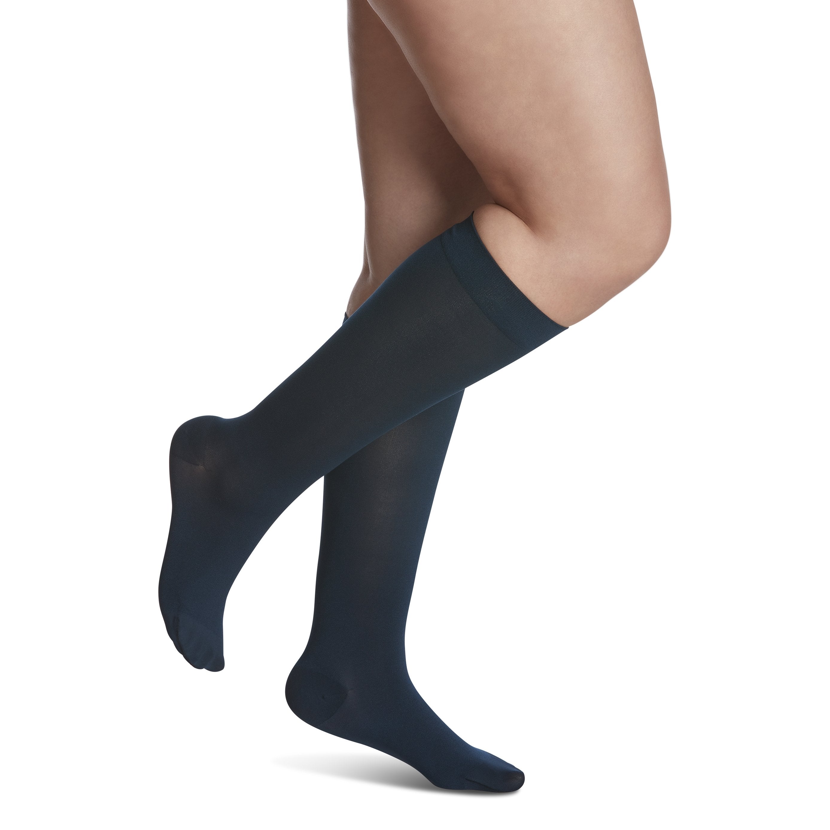 Sigvaris Soft Opaque Women's Knee High 30-40 mmHg Compression Socks – Midnight Blue