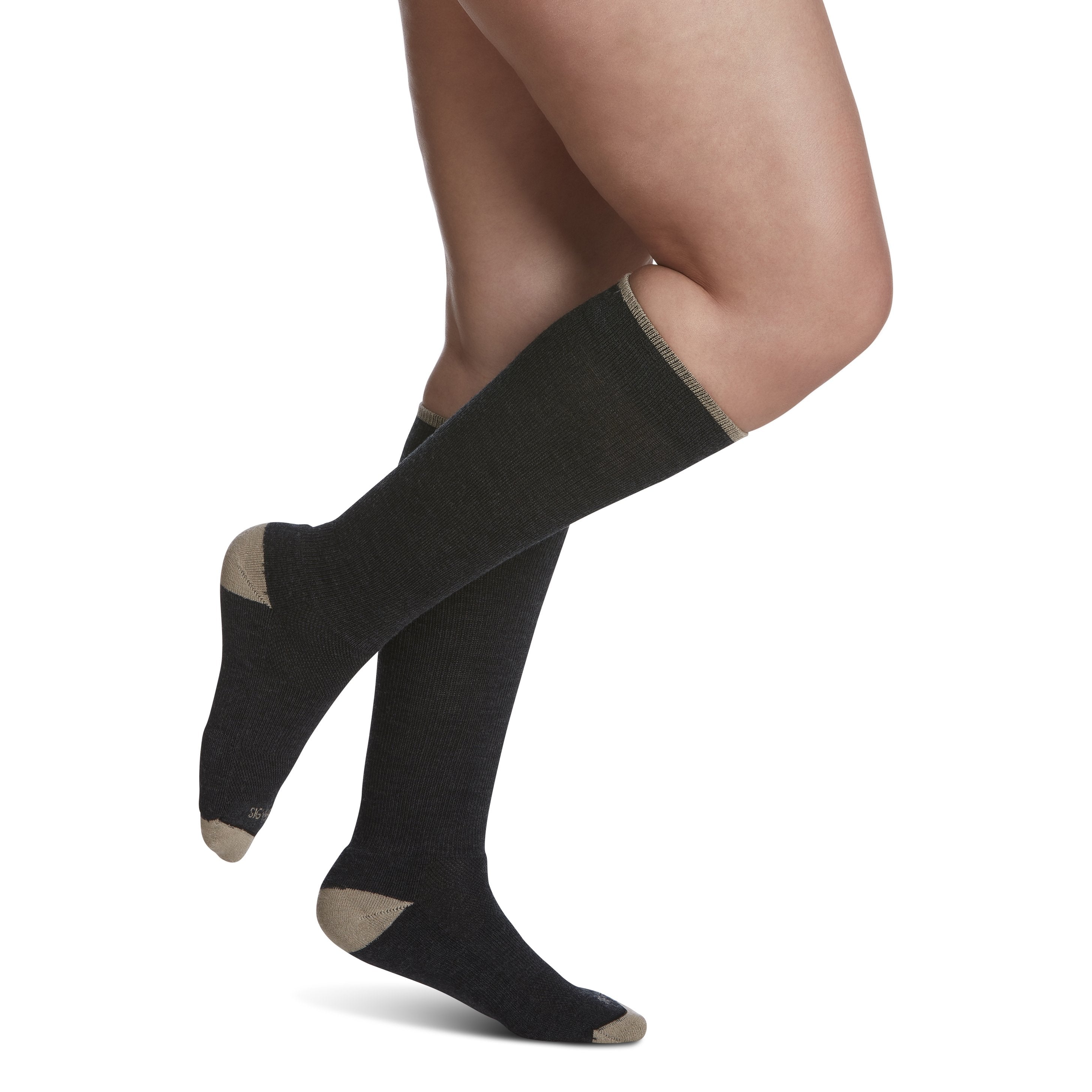 Sigvaris Thermoregulating Wool Knee High 20-30 mmHg Compression Socks – Charcoal