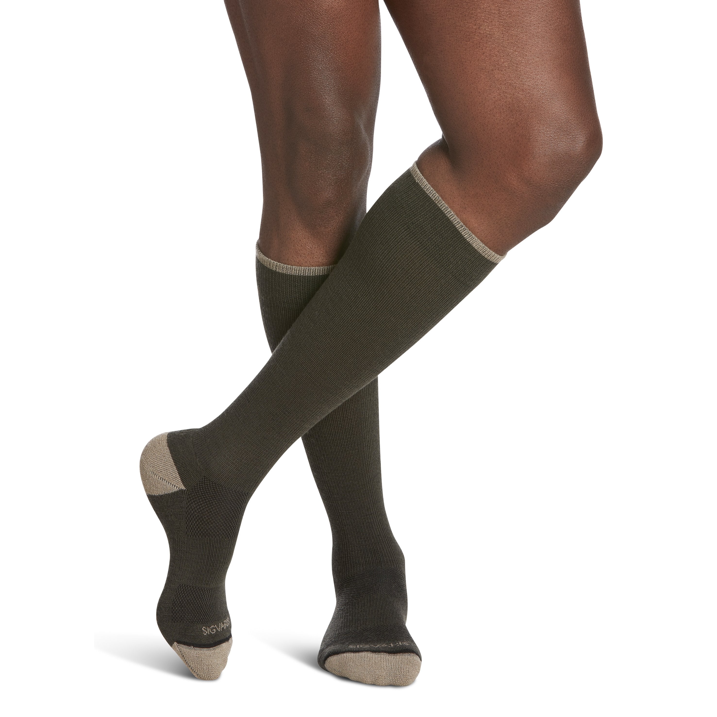 Sigvaris Thermoregulating Wool Knee High 20-30 mmHg Compression Socks – Olive
