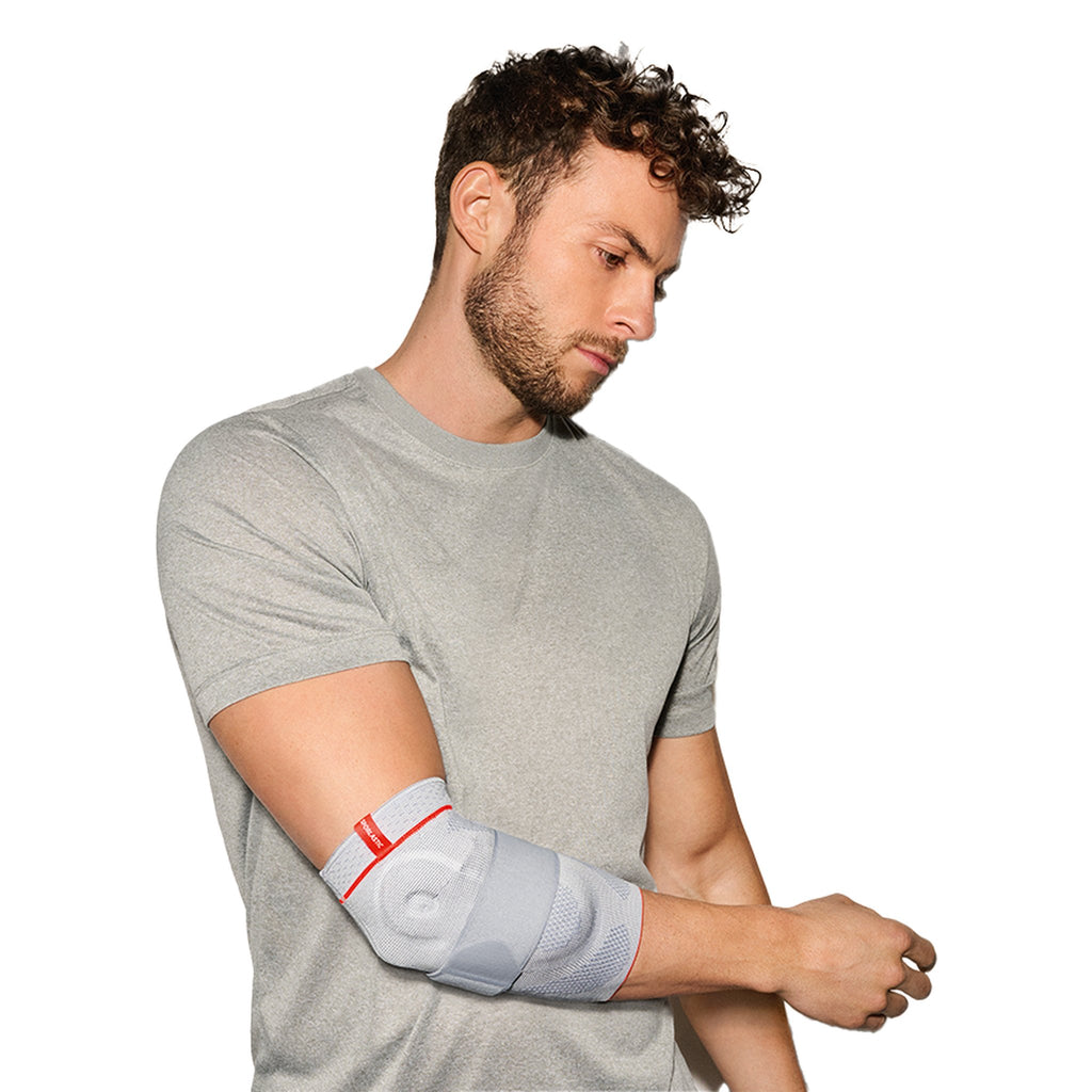 Sporlastic EPIDYN AKTIV Elbow Support shown worn