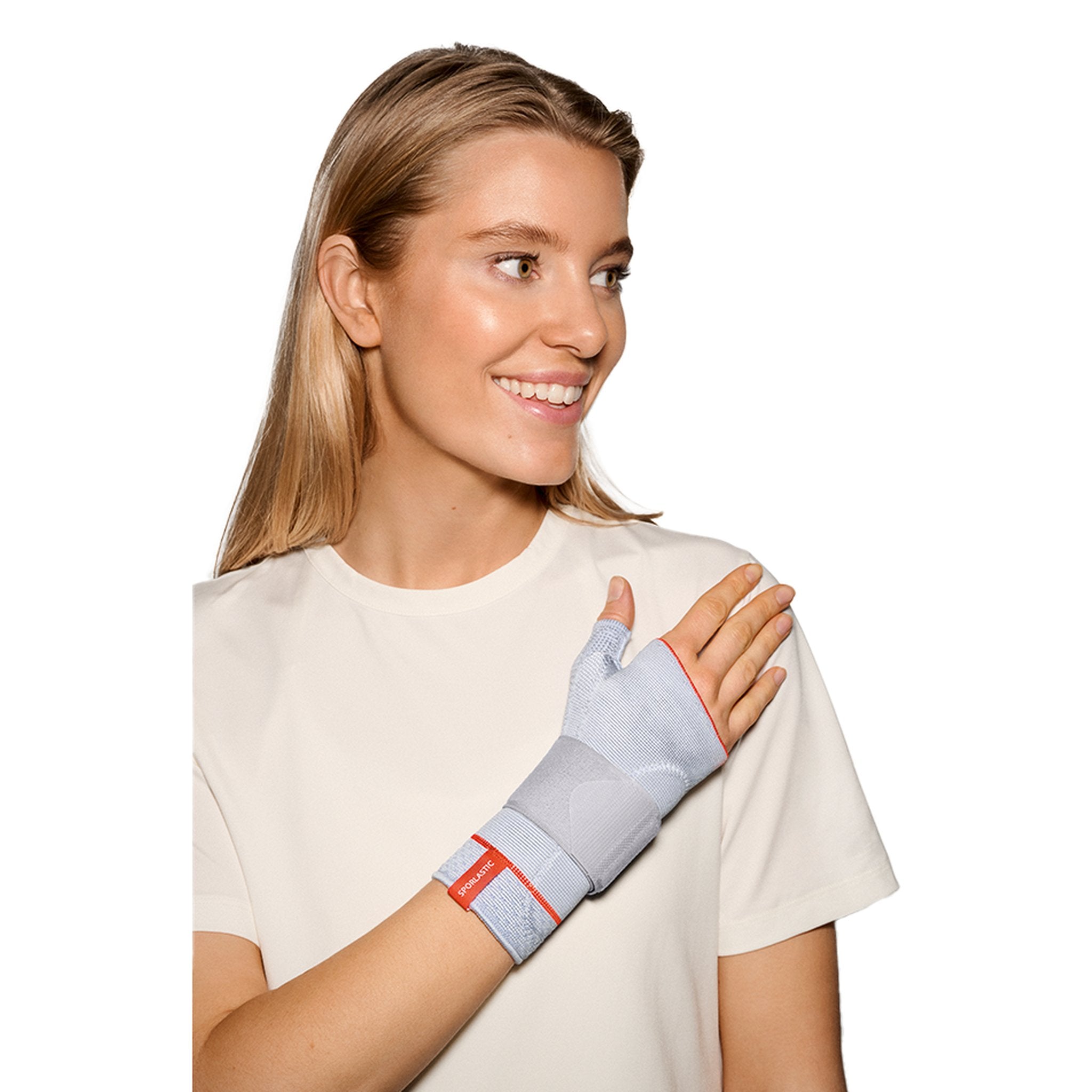 Sporlastic MANUDYN POLLEX Wrist Support shown worn