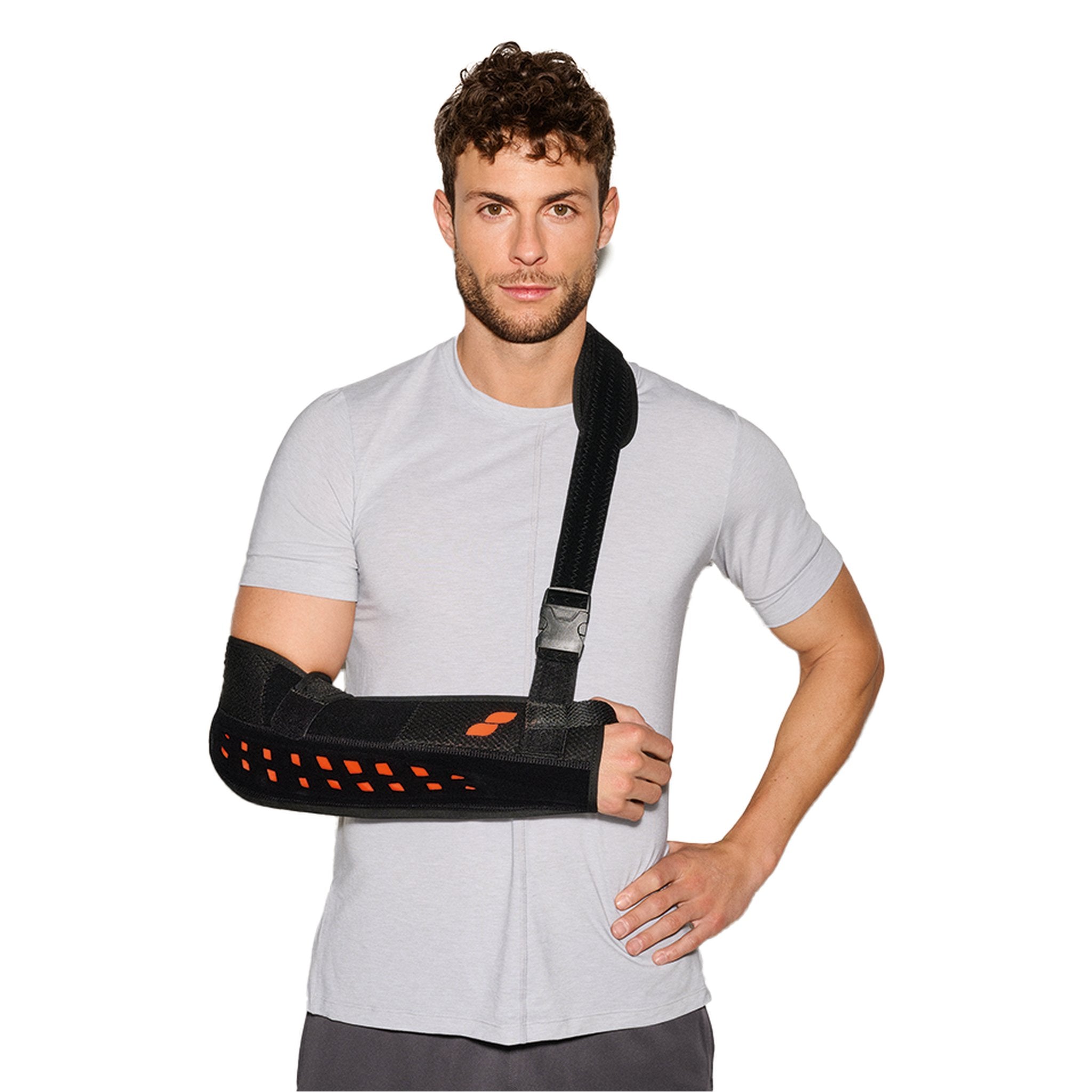 Sporlastic OMO-HiT SUPPORT Shoulder Brace shown worn