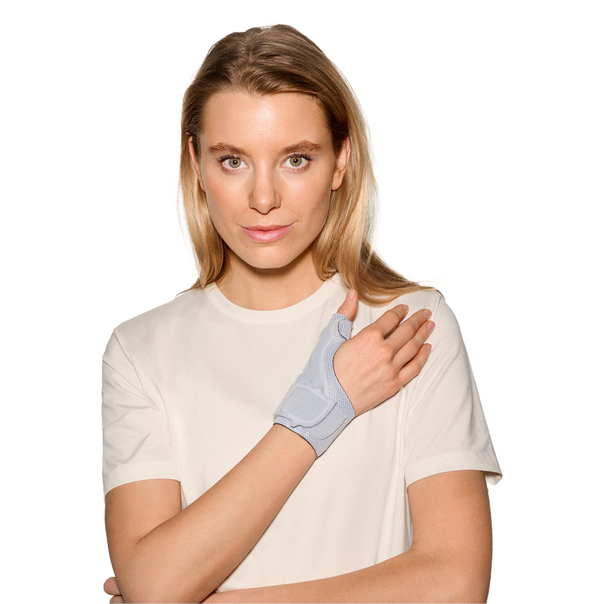 Sporlastic RHIZO-HiT Thumb Brace shown worn