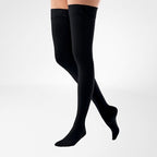 Bauerfeind VenoTrain Micro Thigh High 30-40 mmHg Compression Socks Closed Toe – Black