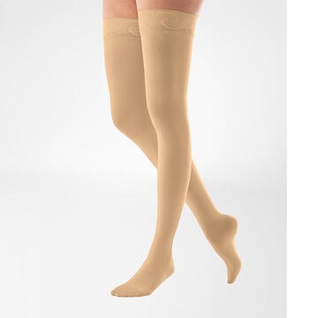 Bauerfeind VenoTrain Micro Thigh High 30-40 mmHg Compression Socks Closed Toe – Caramel