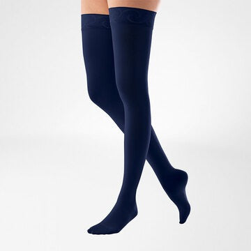 Bauerfeind VenoTrain Micro Thigh High 20-30 mmHg Compression Socks Closed Toe – Navy