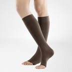 Bauerfeind VenoTrain Soft Knee High 30-40 mmHg Compression Socks Open Toe – Espresso