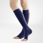 Bauerfeind VenoTrain Soft Knee High 30-40 mmHg Compression Socks Open Toe – Navy