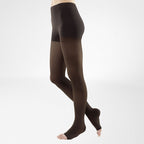 Bauerfeind VenoTrain Soft Pantyhose 20-30 mmHg Compression Socks Open Toe – Espresso