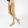 Bauerfeind VenoTrain Soft S Thigh High 30-40 mmHg Compression Socks Open Toe – Caramel