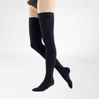 Bauerfeind VenoTrain Soft Thigh High 20-30 mmHg Compression Socks Closed Toe – Black