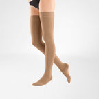 Bauerfeind VenoTrain Soft Thigh High 20-30 mmHg Compression Socks Closed Toe – Cashew