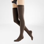 Bauerfeind VenoTrain Soft Thigh High 20-30 mmHg Compression Socks Closed Toe – Espresso