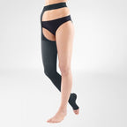 Bauerfeind VenoTrain Soft Thigh High Waist Attachment 20-30 mmHg Compression Socks Open Toe - Standard Colours – Anthracite