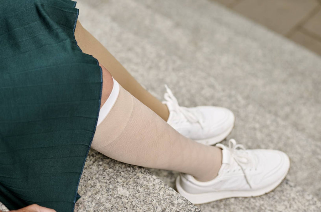 Bauerfeind VenoTrain Ulcertec ulcer stocking system in daily life